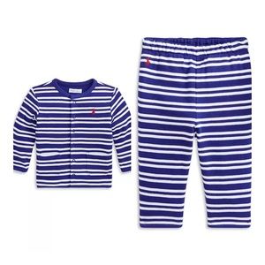 RALPH LAUREN Boys' Reversible Cotton Cardigan and Pants Set (Size 9M)